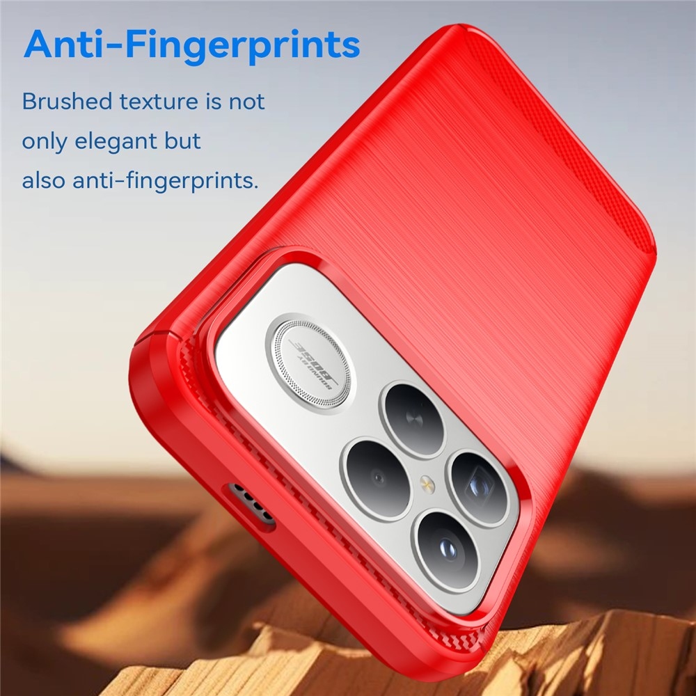 Carbon odolný gelový obal na Xiaomi Poco F8 Ultra 5G - červený