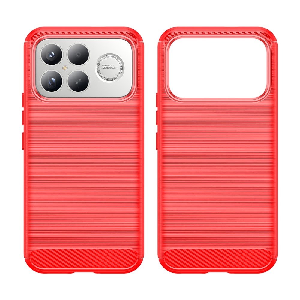 Carbon odolný gelový obal na Xiaomi Poco F8 Ultra 5G - červený