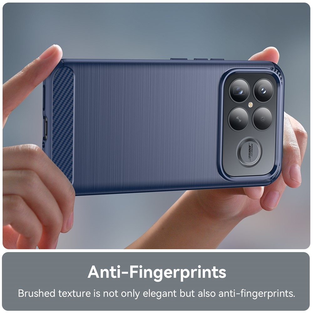 Carbon odolný gelový obal na Xiaomi Poco F8 Ultra 5G - modrý