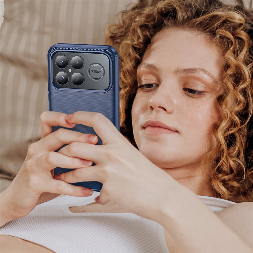 Carbon odolný gelový obal na Xiaomi Poco F8 Ultra 5G - modrý