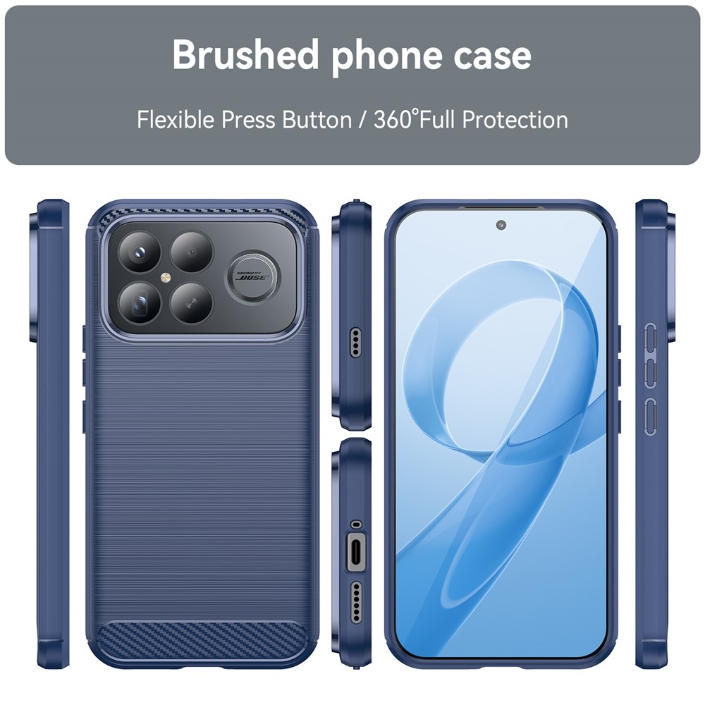 Carbon odolný gelový obal na Xiaomi Poco F8 Ultra 5G - modrý