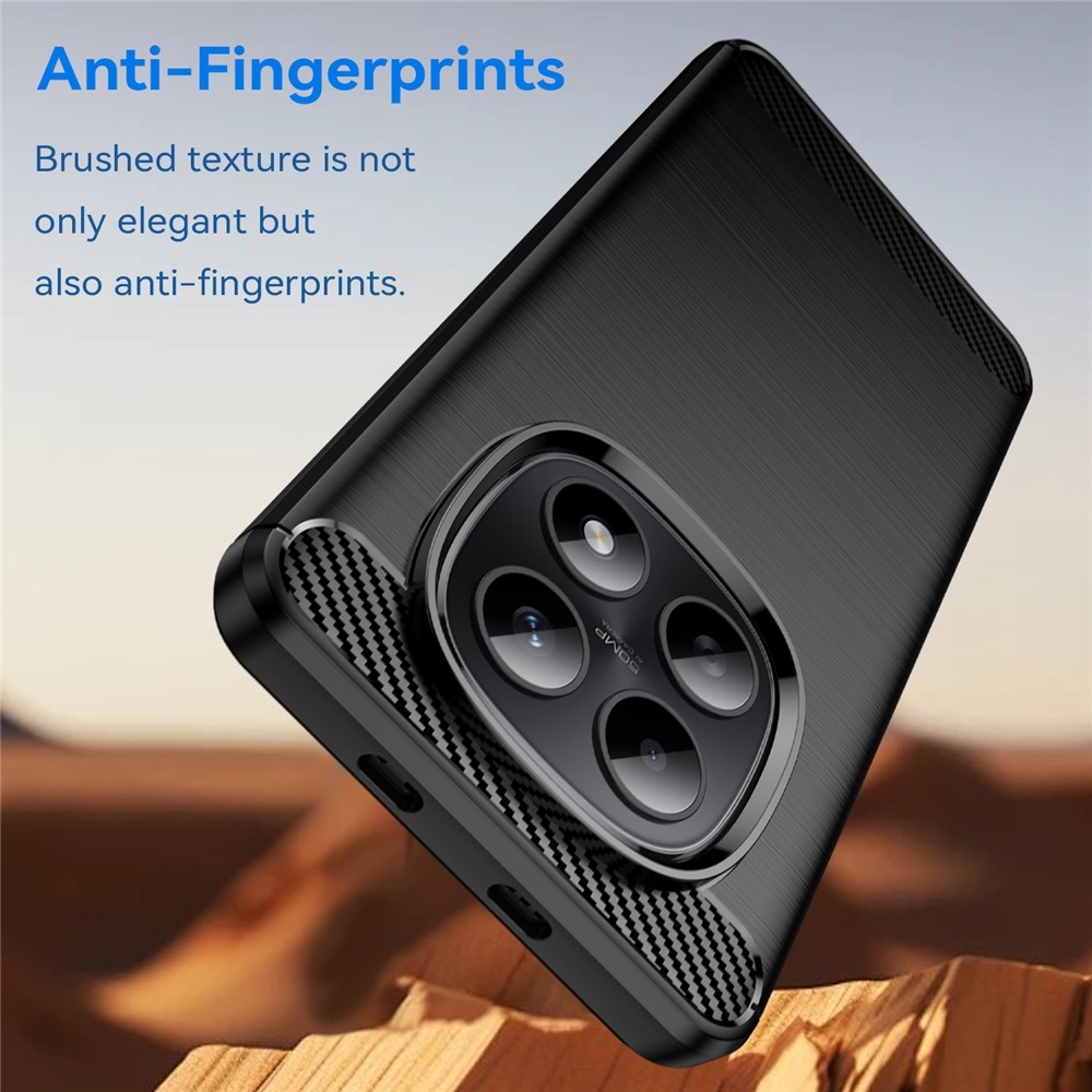 Carbon odolný gelový obal na Xiaomi Poco M8 5G/Redmi Note 15 5G - černý