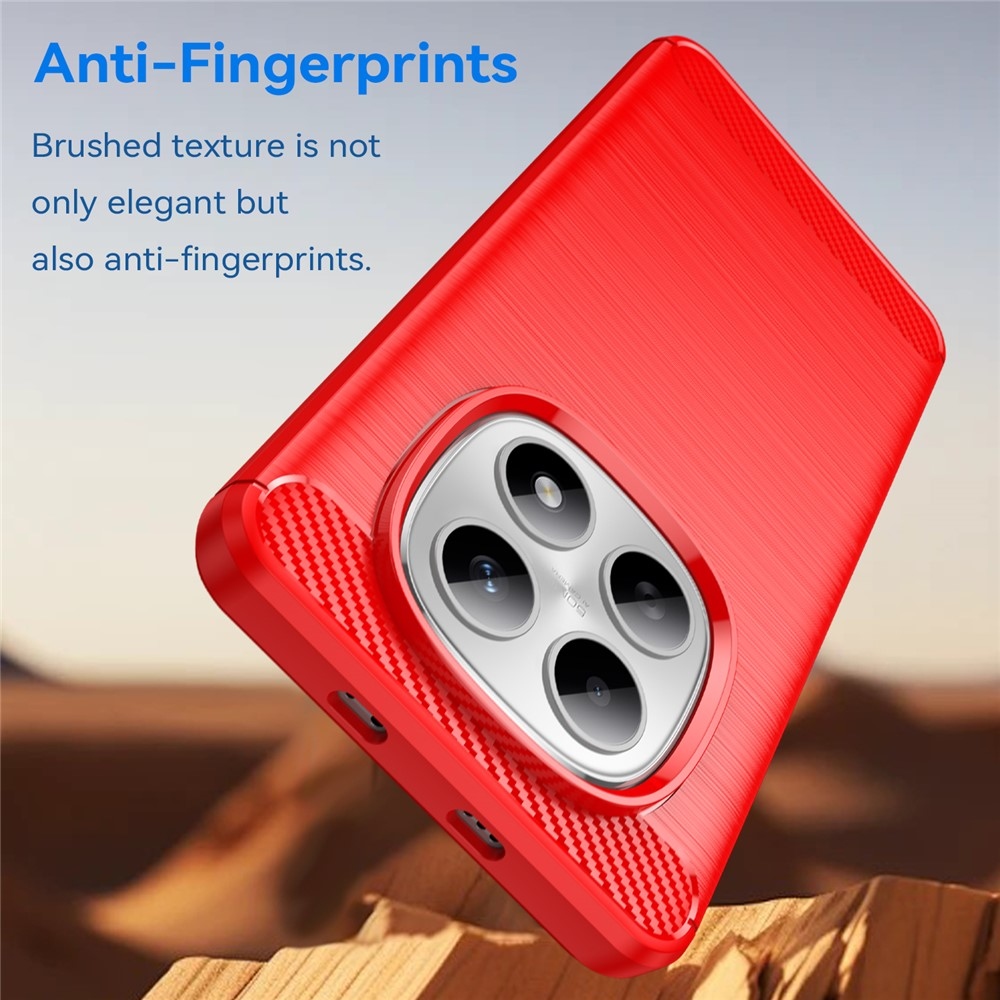 Carbon odolný gelový obal na Xiaomi Poco M8 5G/Redmi Note 15 5G - červený