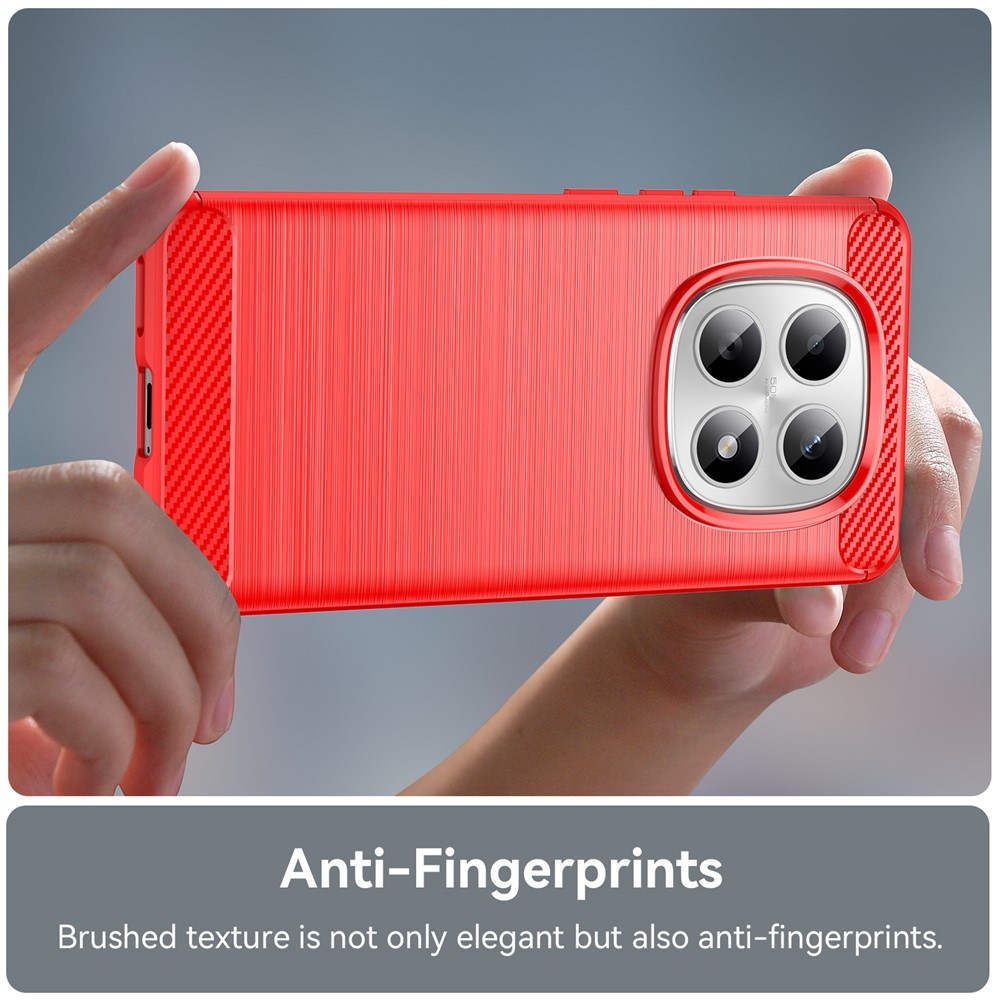 Carbon odolný gelový obal na Xiaomi Poco M8 5G/Redmi Note 15 5G - červený