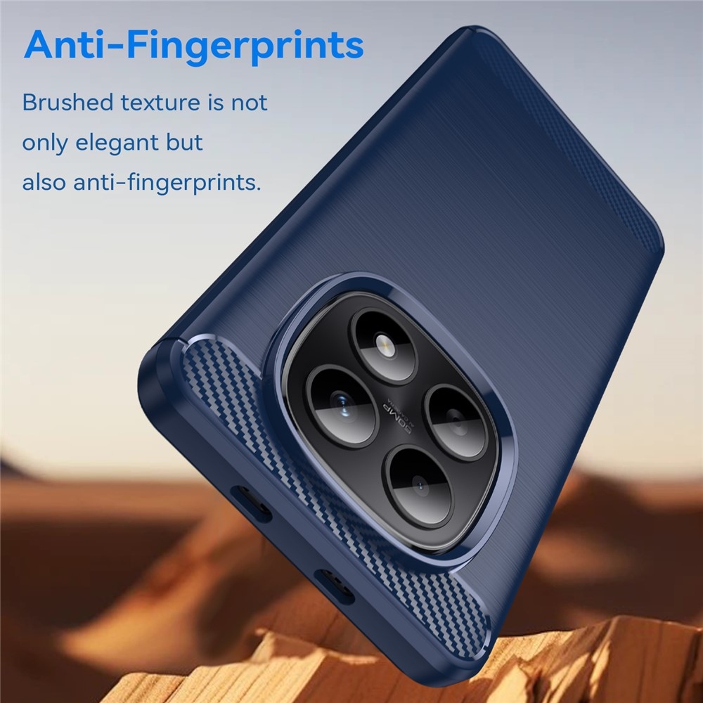 Carbon odolný gelový obal na Xiaomi Poco M8 5G/Redmi Note 15 5G - modrý