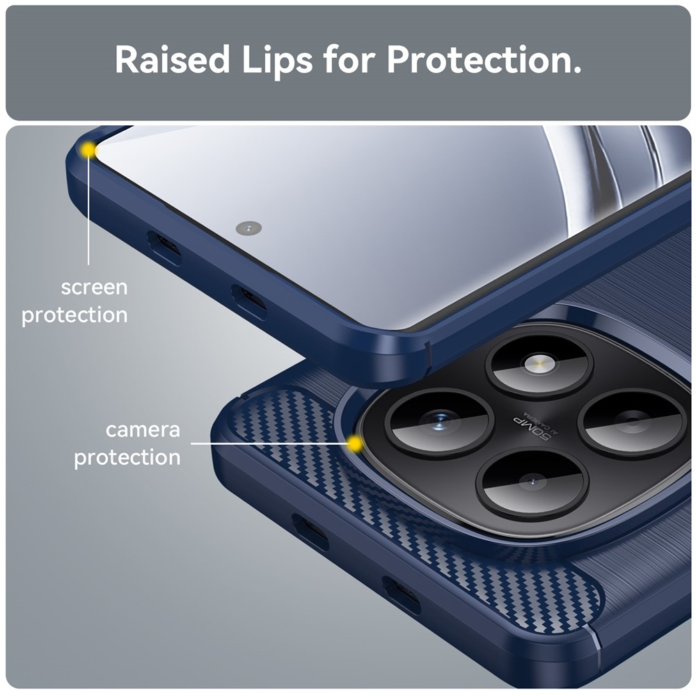 Carbon odolný gelový obal na Xiaomi Poco M8 5G/Redmi Note 15 5G - modrý