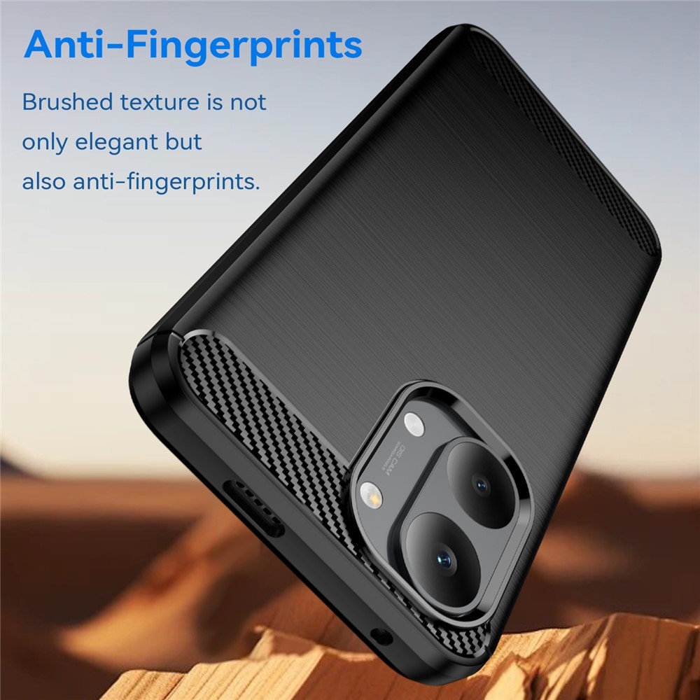 Carbon odolný gelový obal na Xiaomi Poco X8 Pro Max 5G - černý