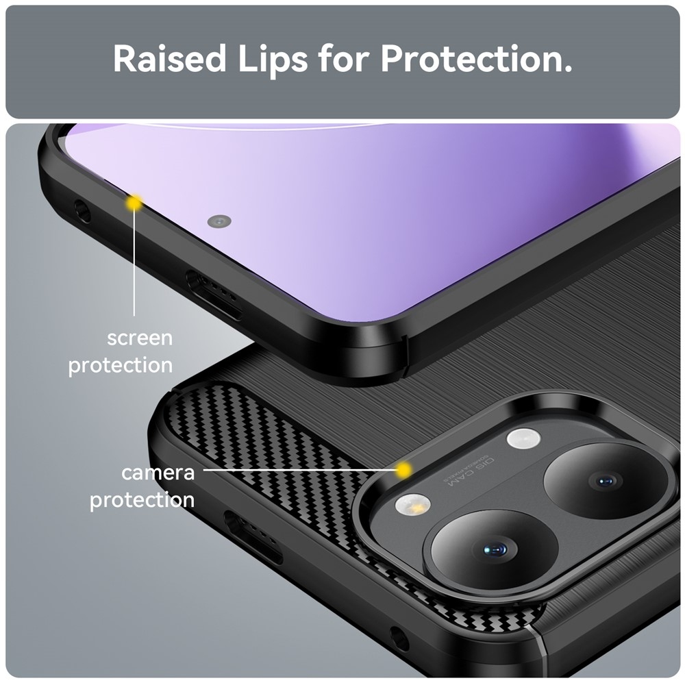 Carbon odolný gelový obal na Xiaomi Poco X8 Pro Max 5G - černý