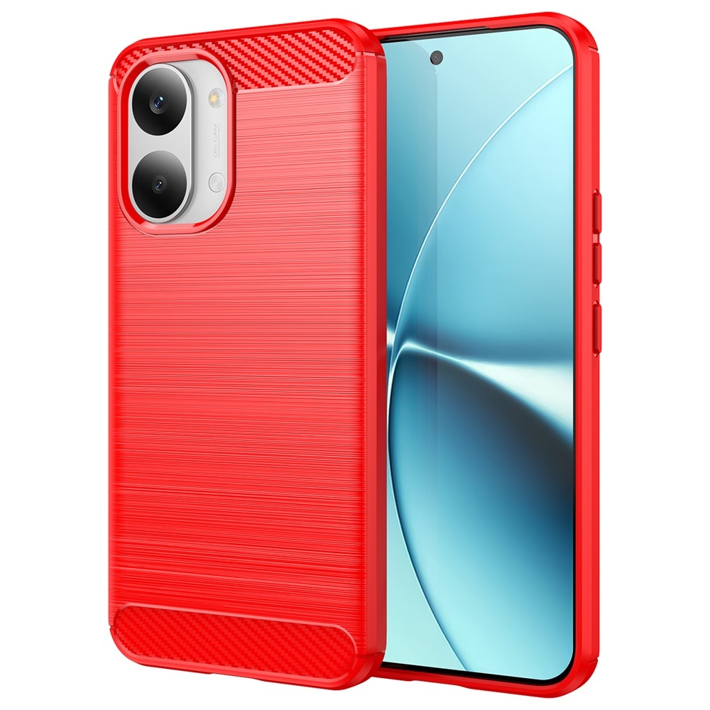 Carbon odolný gelový obal na Xiaomi Poco X8 Pro Max 5G - červený