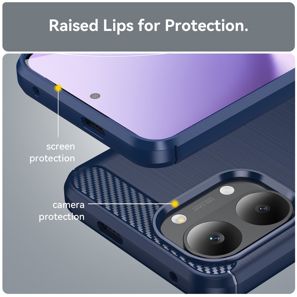 Carbon odolný gelový obal na Xiaomi Poco X8 Pro Max 5G - modrý