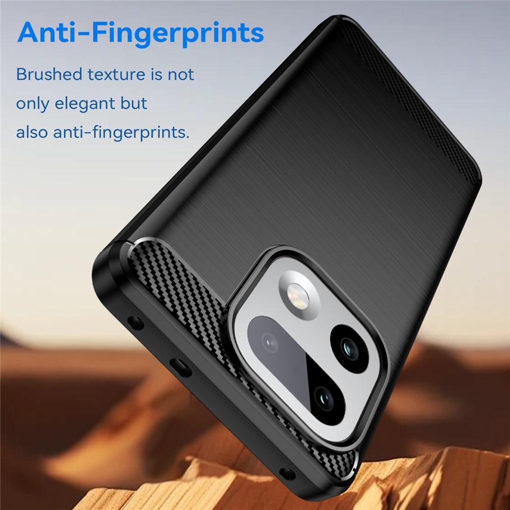 Carbon odolný gelový obal na Xiaomi Realme 16 Pro+ 5G - černý