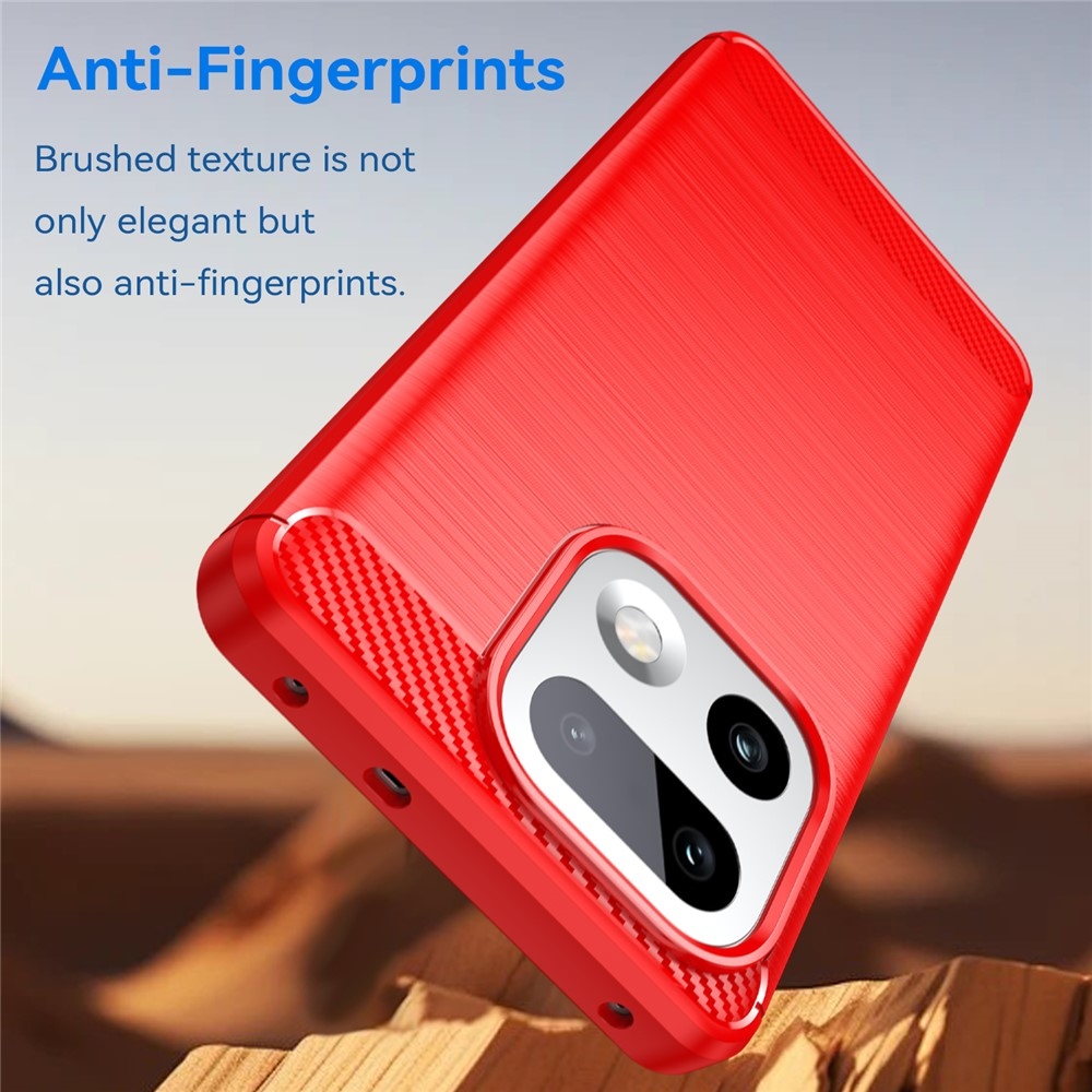 Carbon odolný gelový obal na Xiaomi Realme 16 Pro+ 5G - červený