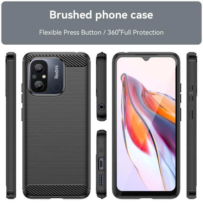 Carbon odolný gelový obal na Xiaomi Redmi 12C - černý
