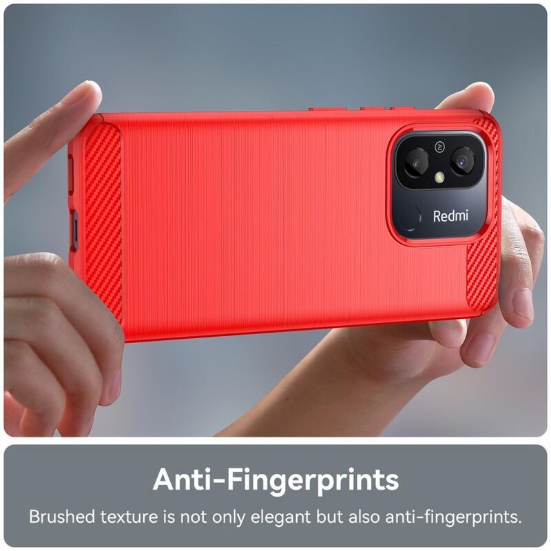 Carbon odolný gelový obal na Xiaomi Redmi 12C - červený
