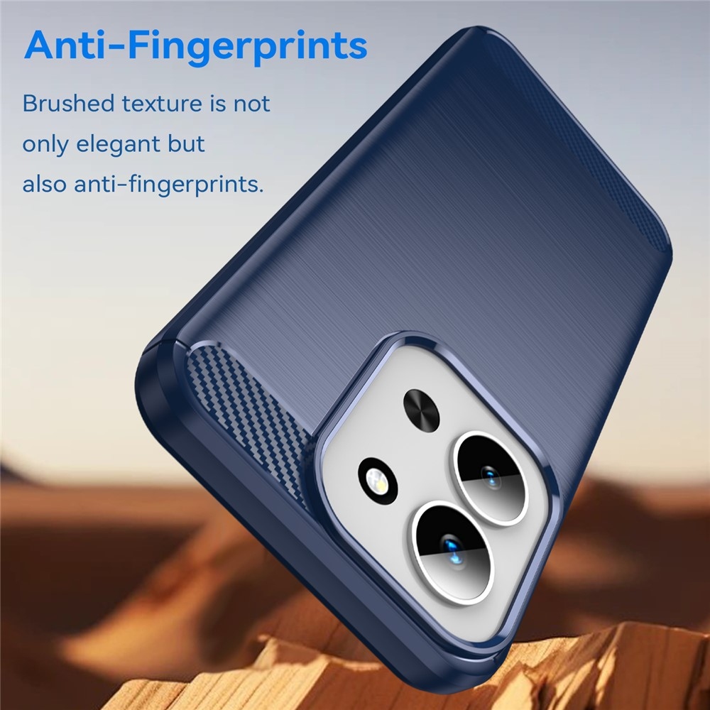 Carbon odolný gelový obal na Xiaomi Redmi 15C 4G (171mm)/Poco C85 4G (171mm) - modrý