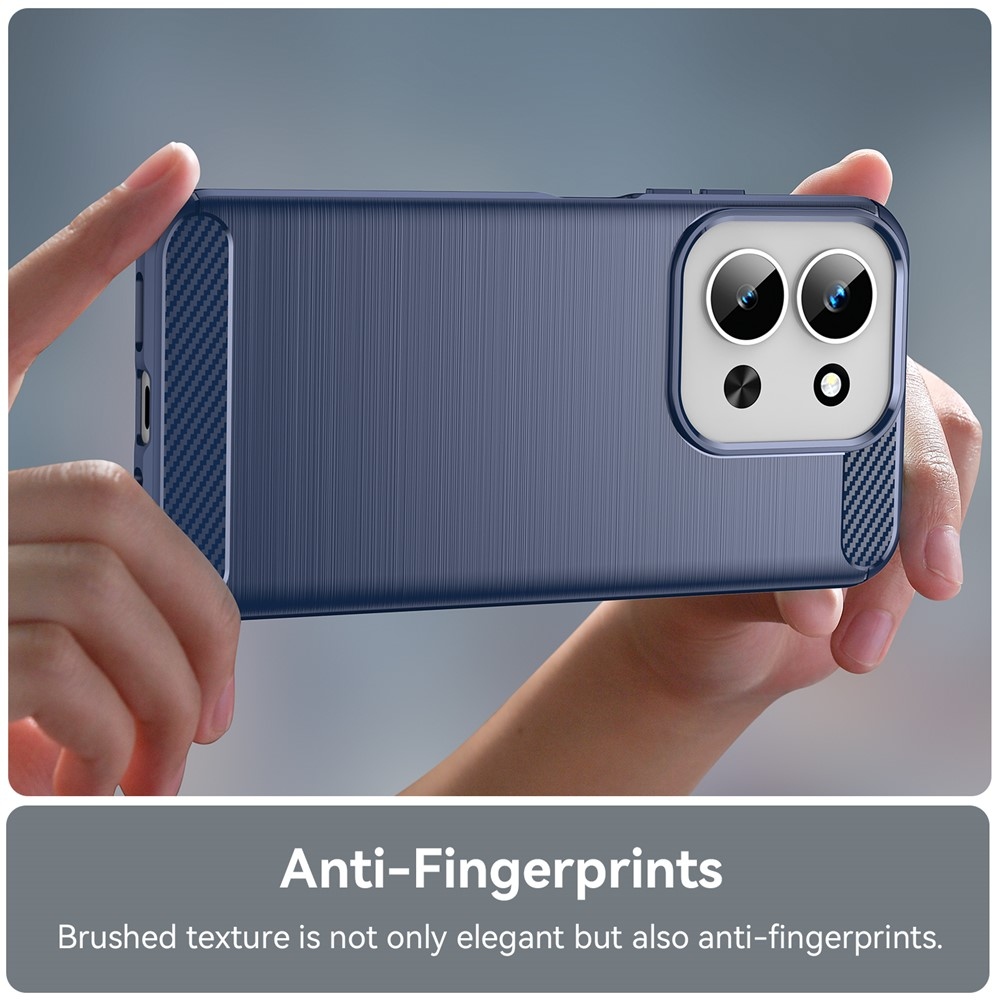 Carbon odolný gelový obal na Xiaomi Redmi 15C 4G (171mm)/Poco C85 4G (171mm) - modrý