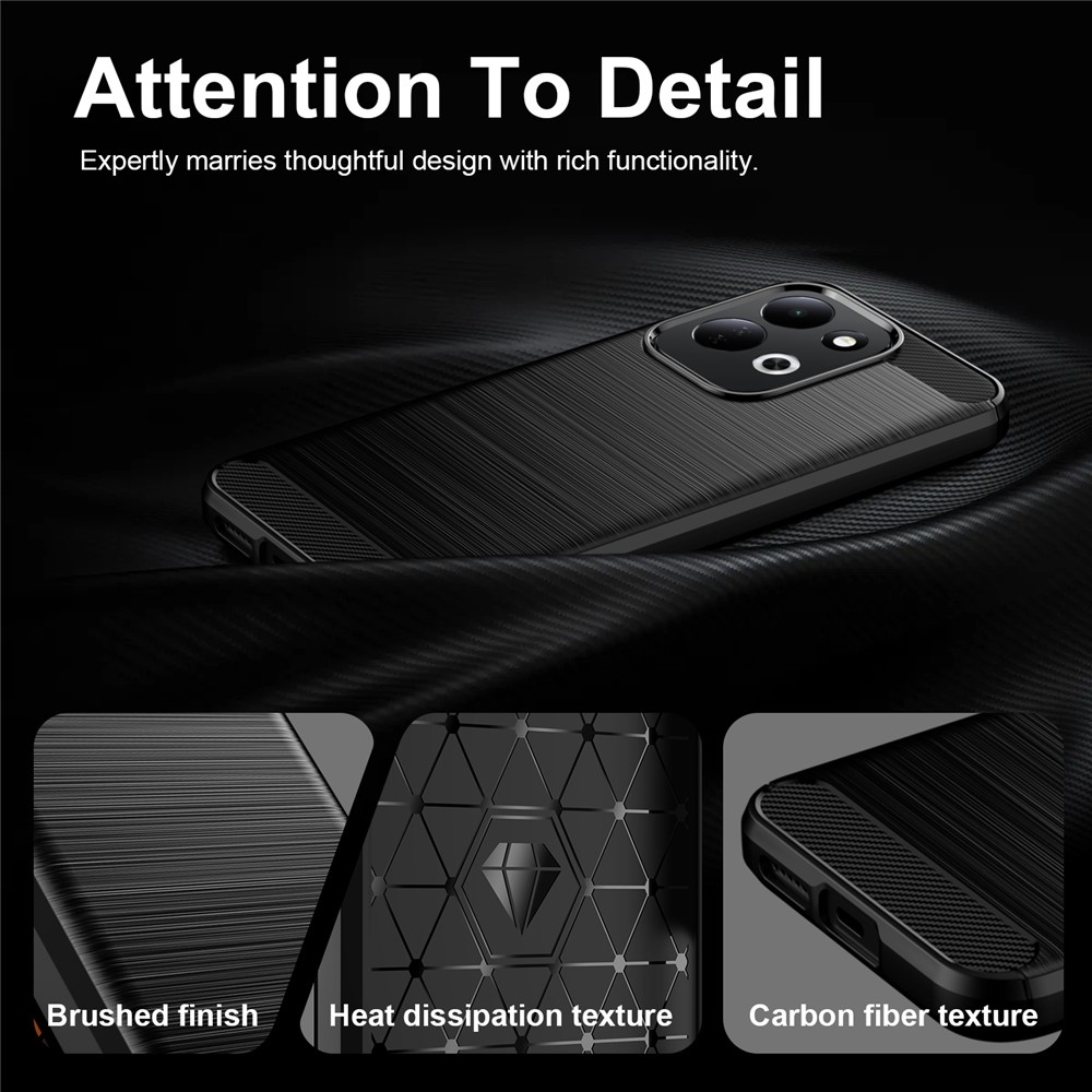 Carbon odolný gelový obal na Xiaomi Redmi 17 4G/5G - černý