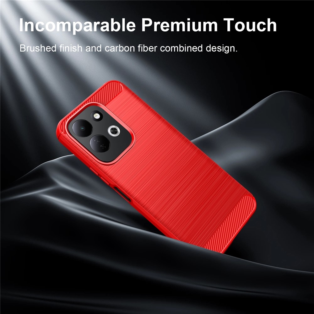 Carbon odolný gelový obal na Xiaomi Redmi 17 4G/5G - červený