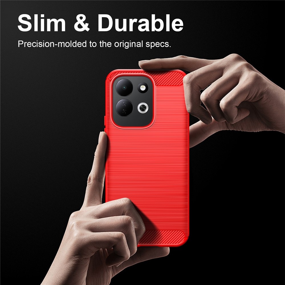Carbon odolný gelový obal na Xiaomi Redmi 17 4G/5G - červený