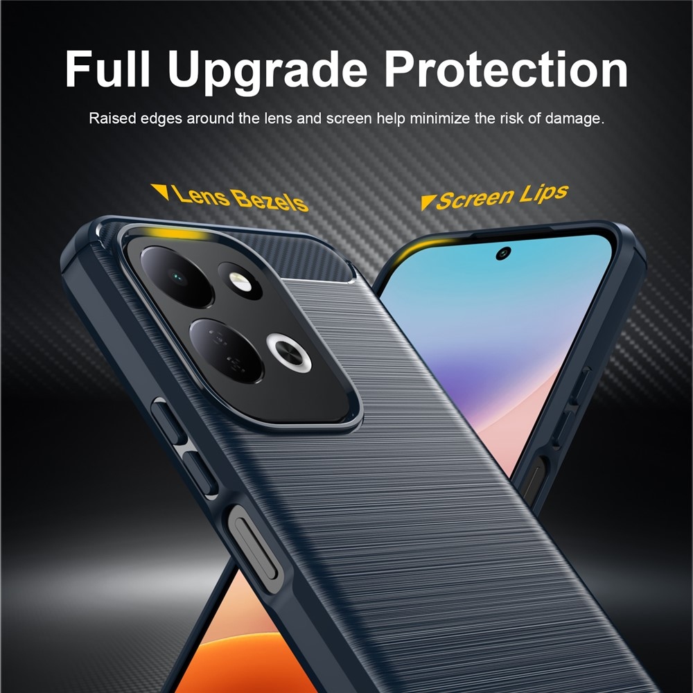 Carbon odolný gelový obal na Xiaomi Redmi 17 4G/5G - modrý