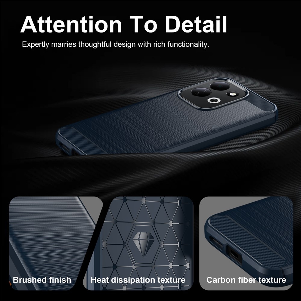Carbon odolný gelový obal na Xiaomi Redmi 17 4G/5G - modrý