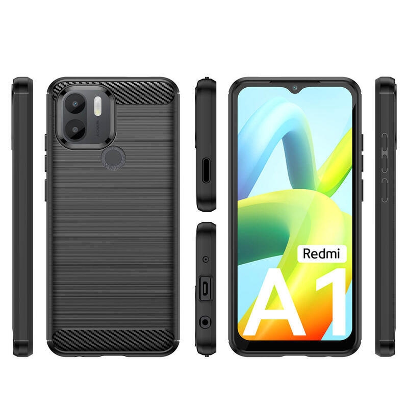 Carbon odolný gelový obal na Xiaomi Redmi A1+/A2+ - černý
