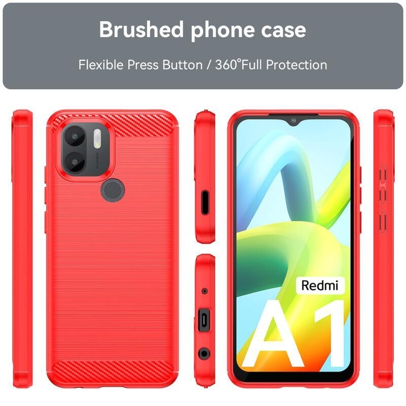 Carbon odolný gelový obal na Xiaomi Redmi A1+/A2+ - červený