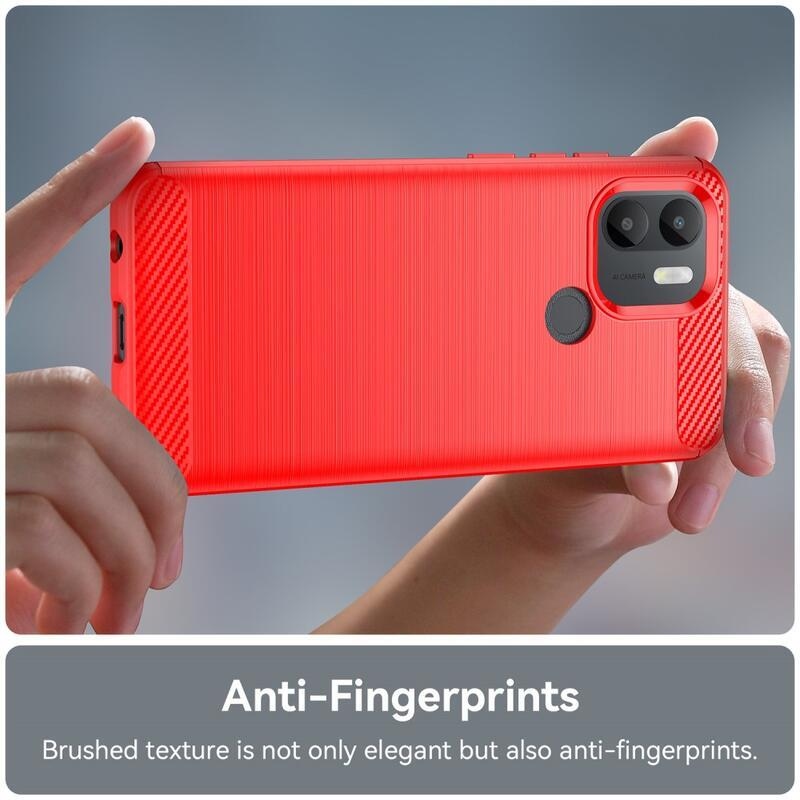 Carbon odolný gelový obal na Xiaomi Redmi A1+/A2+ - červený