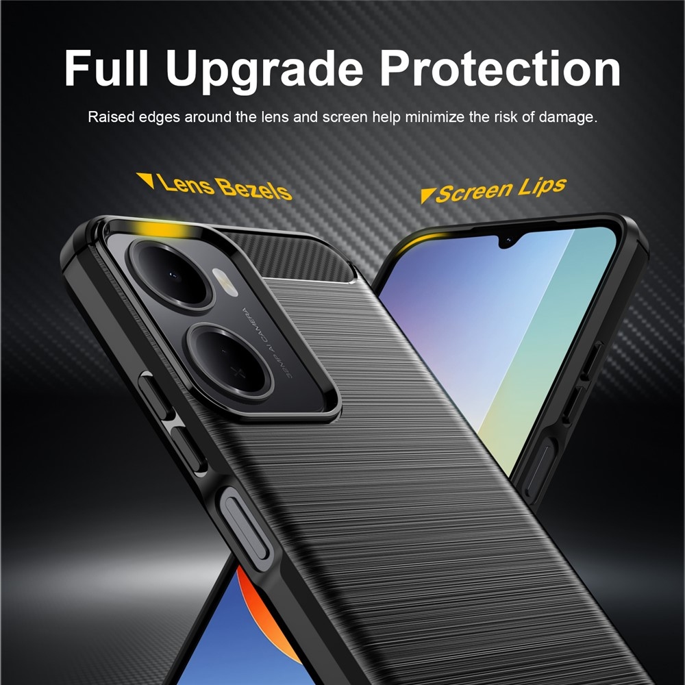 Carbon odolný gelový obal na Xiaomi Redmi A7 Pro - černý