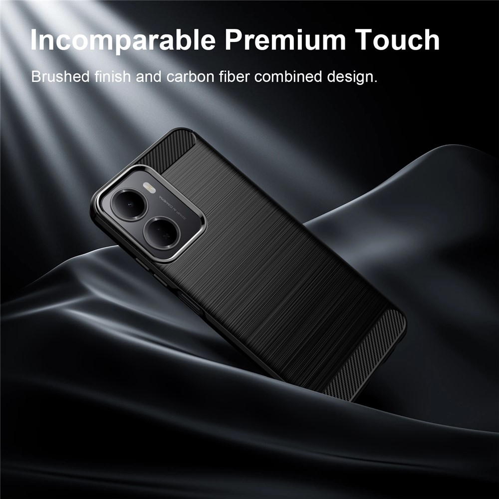 Carbon odolný gelový obal na Xiaomi Redmi A7 Pro - černý