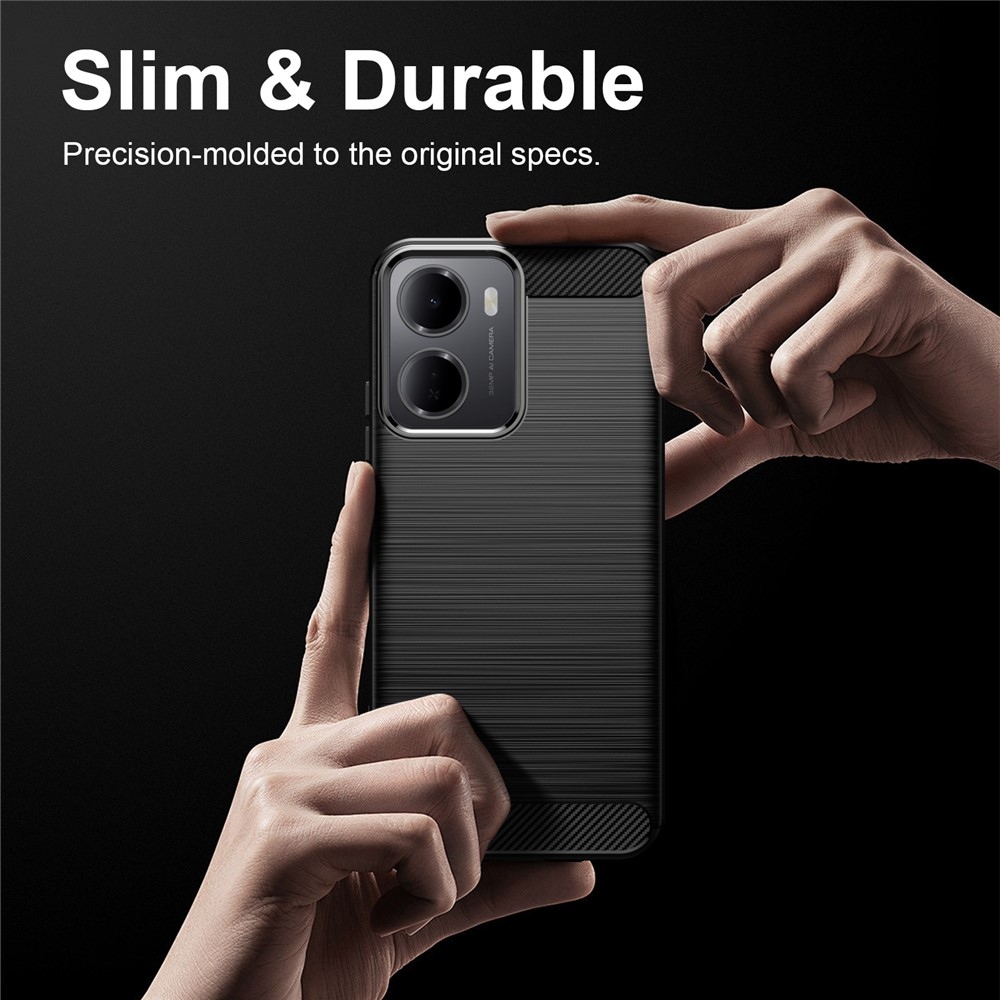 Carbon odolný gelový obal na Xiaomi Redmi A7 Pro - černý