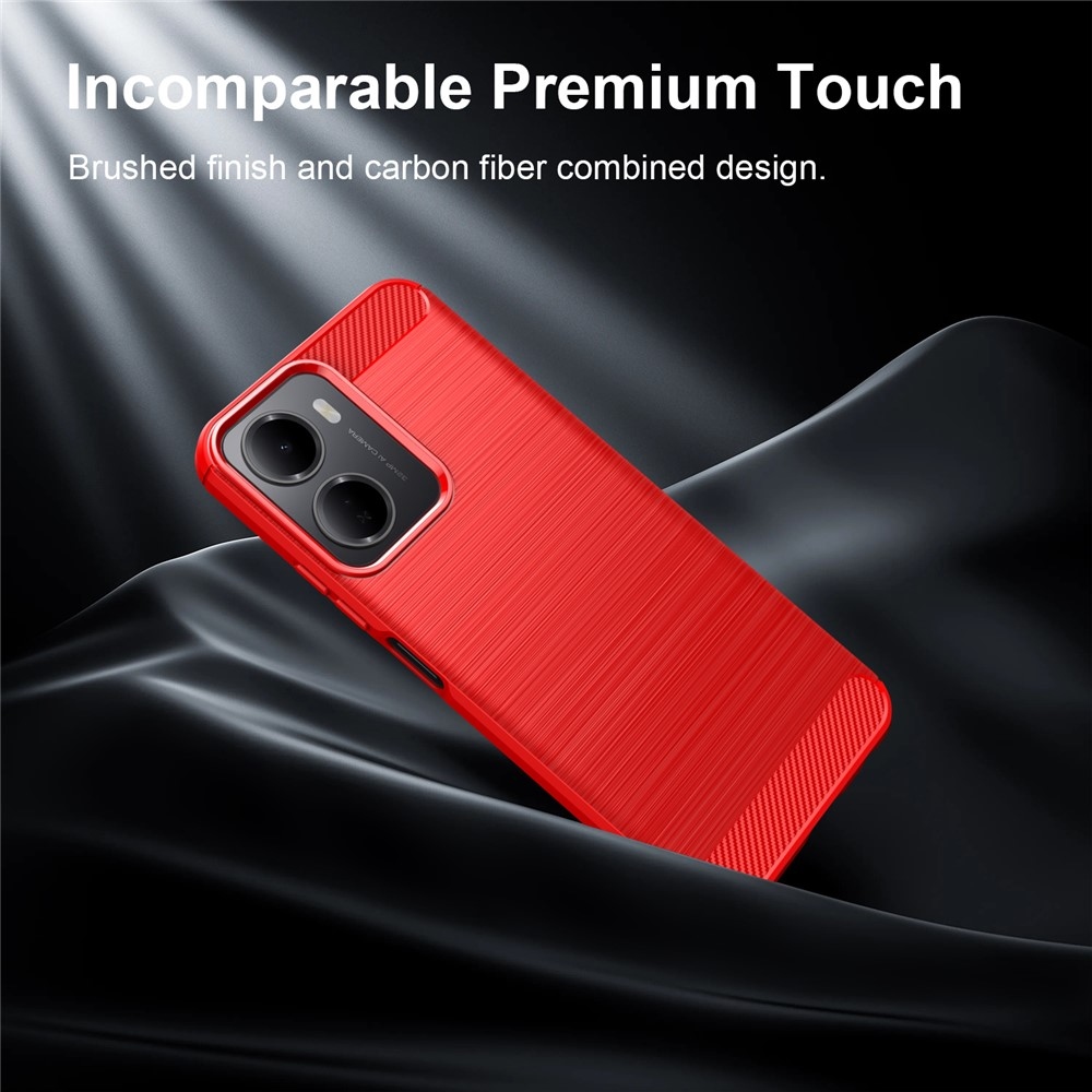 Carbon odolný gelový obal na Xiaomi Redmi A7 Pro - červený