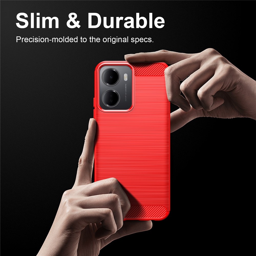 Carbon odolný gelový obal na Xiaomi Redmi A7 Pro - červený