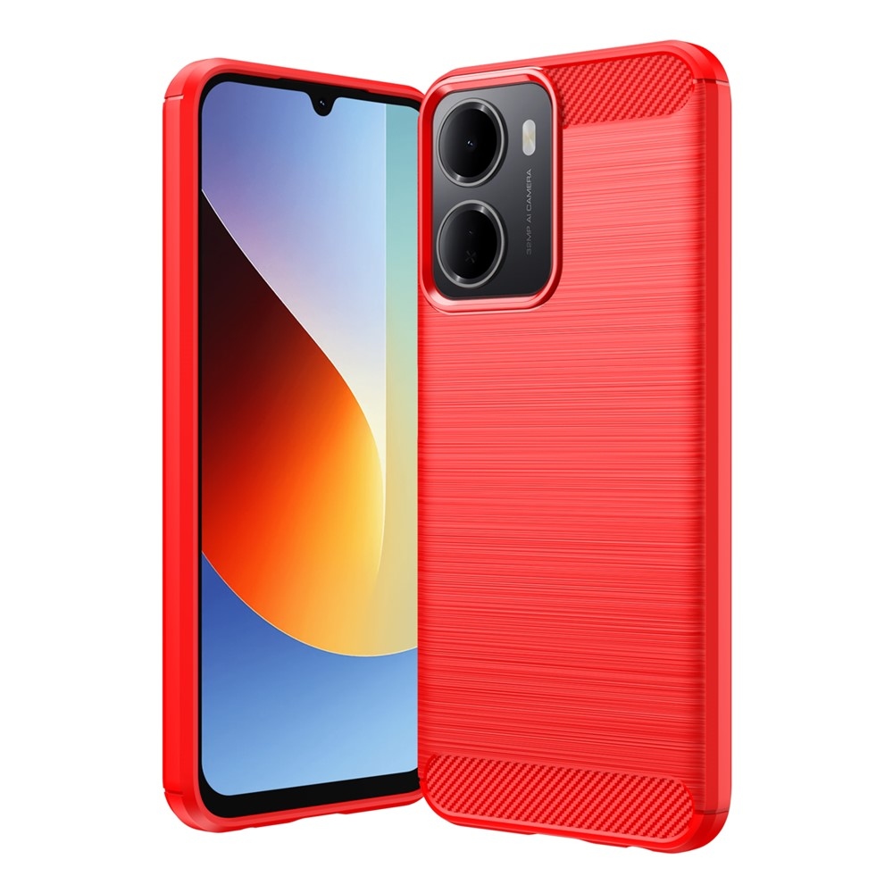 Carbon odolný gelový obal na Xiaomi Redmi A7 Pro - červený