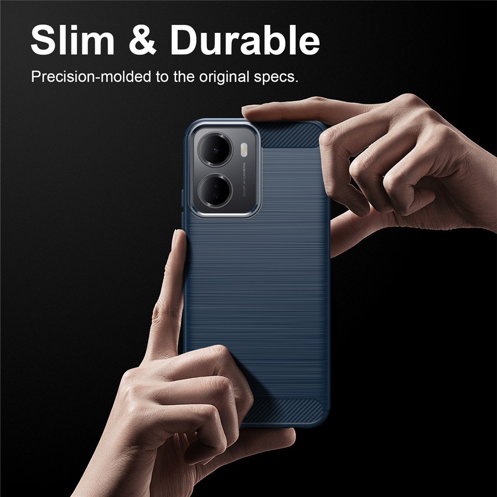 Carbon odolný gelový obal na Xiaomi Redmi A7 Pro - modrý