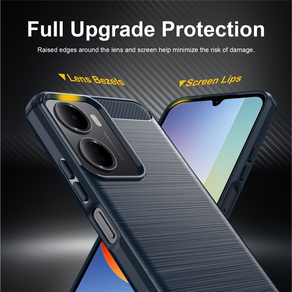 Carbon odolný gelový obal na Xiaomi Redmi A7 Pro - modrý