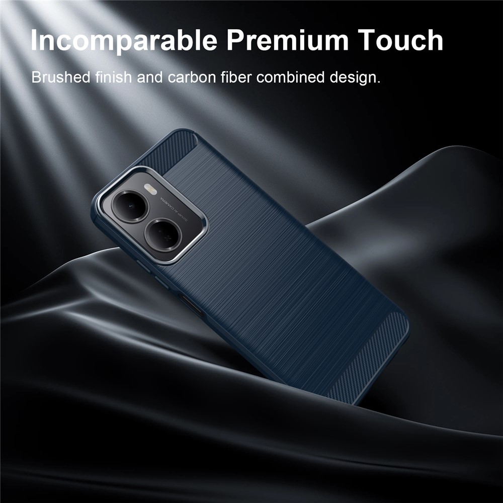 Carbon odolný gelový obal na Xiaomi Redmi A7 Pro - modrý