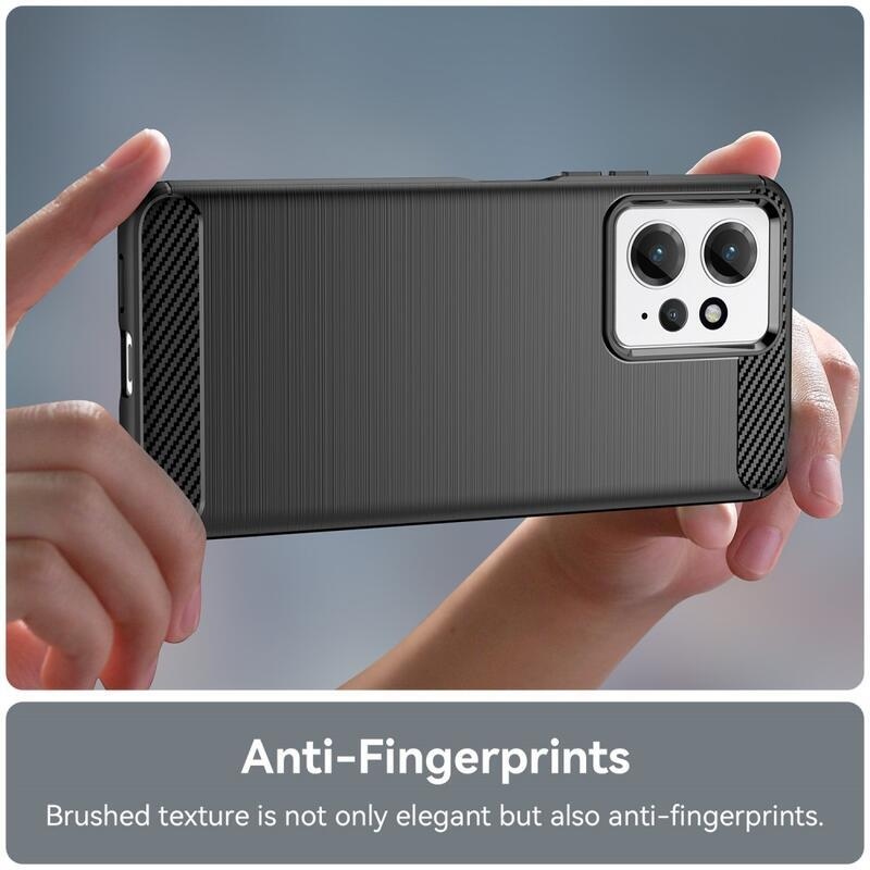 Carbon odolný gelový obal na Xiaomi Redmi Note 12 4G - černý