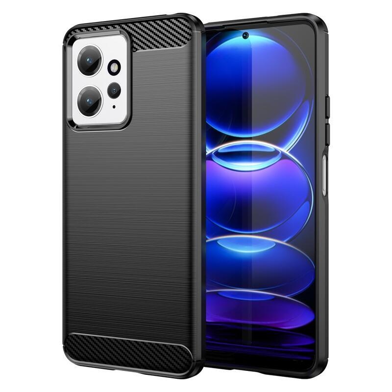 Carbon odolný gelový obal na Xiaomi Redmi Note 12 4G - černý