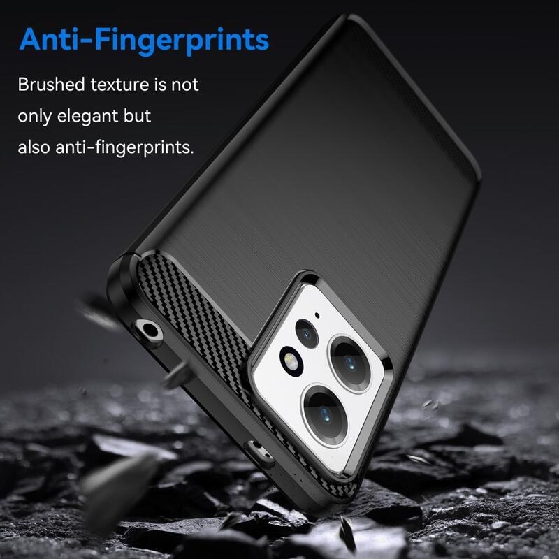 Carbon odolný gelový obal na Xiaomi Redmi Note 12 4G - černý