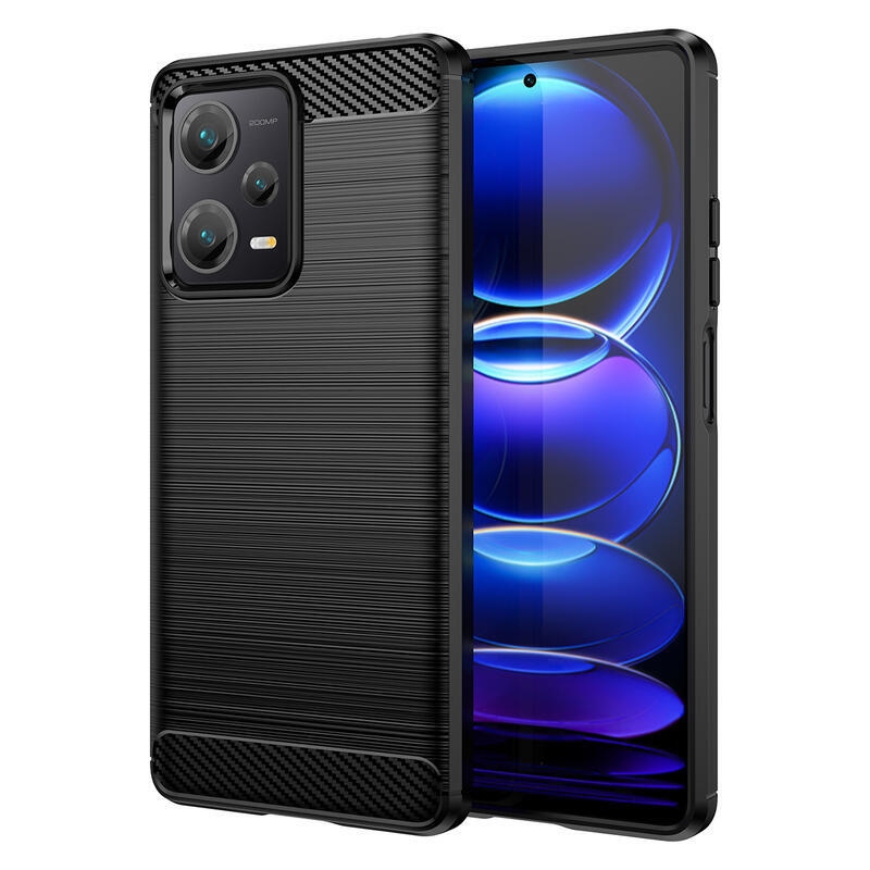 Carbon odolný gelový obal na Xiaomi Redmi Note 12 Pro+ 5G - černý