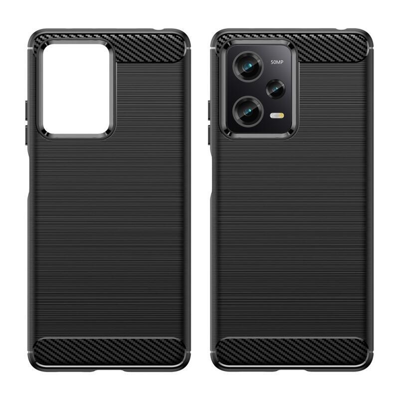 Carbon odolný gelový obal na Xiaomi Redmi Note 12 Pro 5G/Poco X5 Pro 5G - černý