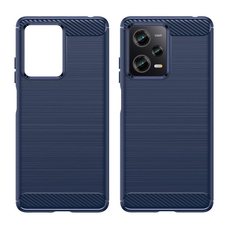 Carbon odolný gelový obal na Xiaomi Redmi Note 12 Pro 5G/Poco X5 Pro 5G - modrý