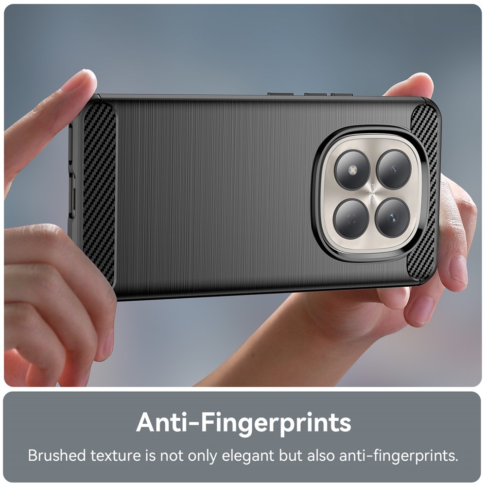 Carbon odolný gelový obal na Xiaomi Redmi Note 15 Pro 4G - černý