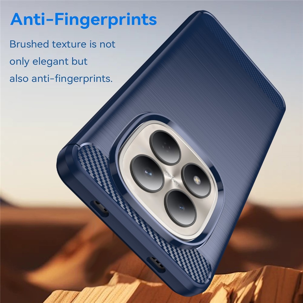 Carbon odolný gelový obal na Xiaomi Redmi Note 15 Pro 4G - modrý