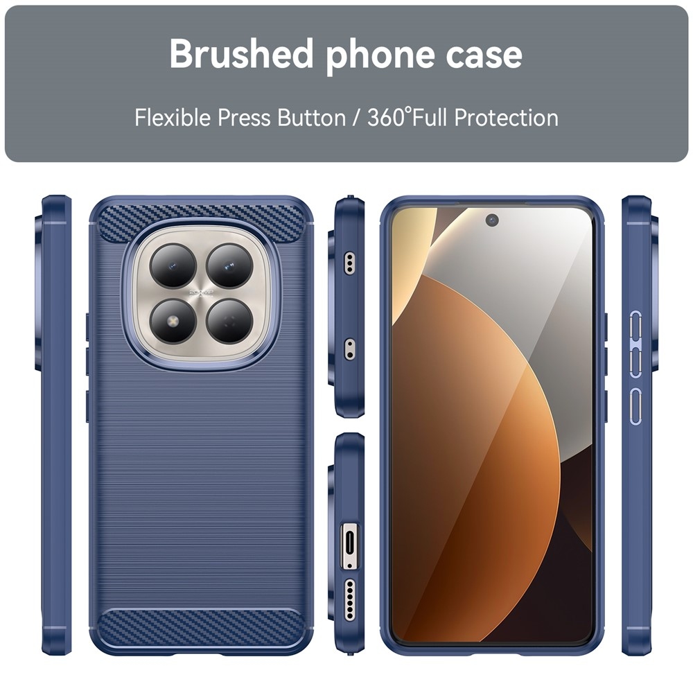 Carbon odolný gelový obal na Xiaomi Redmi Note 15 Pro 4G - modrý