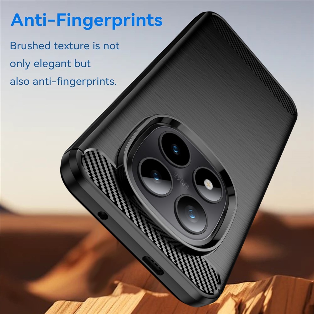 Carbon odolný gelový obal na Xiaomi Redmi Note 15 Pro+ 5G - černý