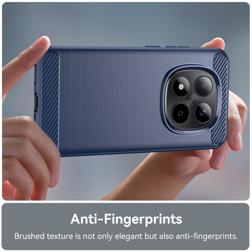 Carbon odolný gelový obal na Xiaomi Redmi Note 15 Pro 5G - modrý