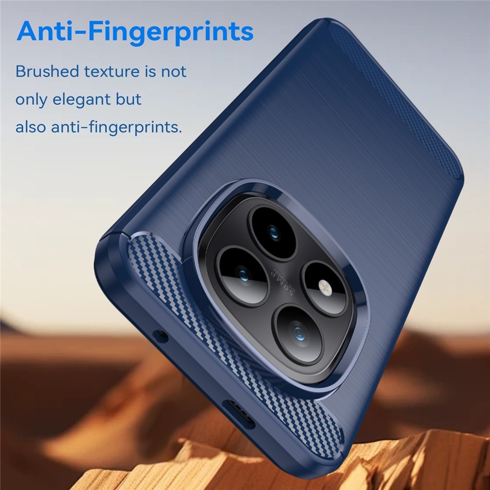 Carbon odolný gelový obal na Xiaomi Redmi Note 15 Pro+ 5G - modrý