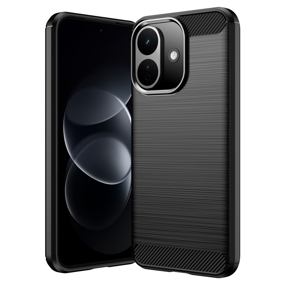 Carbon odolný gelový obal na Xiaomi Redmi Note 17 Pro 5G - černý